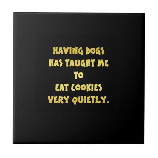 Grappige honden en koekjes grap tegeltje (Voorkant)