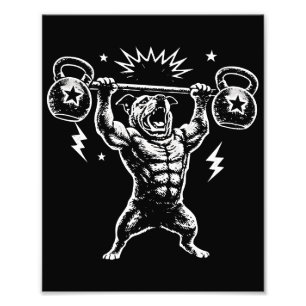 Grappige Honden Gym Workout Belachelijke Gewichthe Foto Afdruk