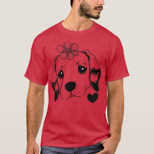 grappige honden houden van je, heftig en eeuwig t-shirt
