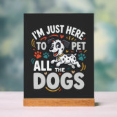 Grappige Honden Huisdier Liefhebber Vector Acryl Bord (Neutraal)