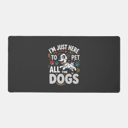 Grappige Honden Huisdier Liefhebber Vector Bureaumat (Voorkant)