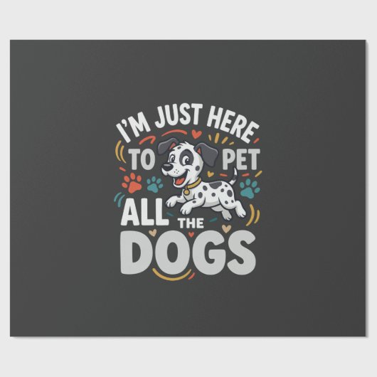 Grappige Honden Huisdier Liefhebber Vector Cadeaupapier (Vlak)