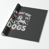 Grappige Honden Huisdier Liefhebber Vector Cadeaupapier (Uitgerold)