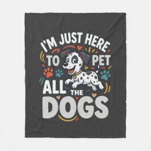 Grappige Honden Huisdier Liefhebber Vector Fleece Deken