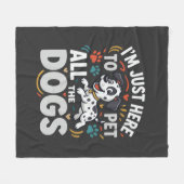Grappige Honden Huisdier Liefhebber Vector Fleece Deken (Voorkant (Horizontaal))