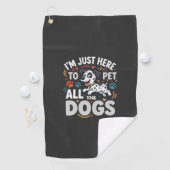 Grappige Honden Huisdier Liefhebber Vector Golfhanddoek (Insitu)