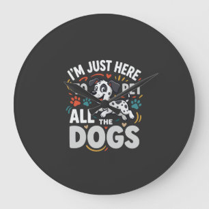 Grappige Honden Huisdier Liefhebber Vector Grote Klok