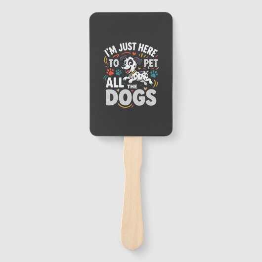 Grappige Honden Huisdier Liefhebber Vector Handwaaier (Voorkant)