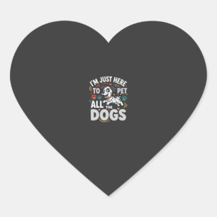 Grappige Honden Huisdier Liefhebber Vector Hart Sticker