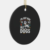 Grappige Honden Huisdier Liefhebber Vector Keramisch Ornament (Rechts)