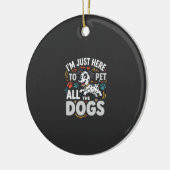 Grappige Honden Huisdier Liefhebber Vector Keramisch Ornament (Links)