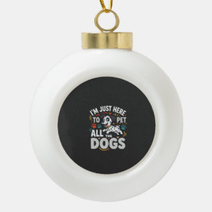 Grappige Honden Huisdier Liefhebber Vector Keramische Bal Ornament