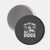 Grappige Honden Huisdier Liefhebber Vector Magneet (Voorkant / Achterkant)