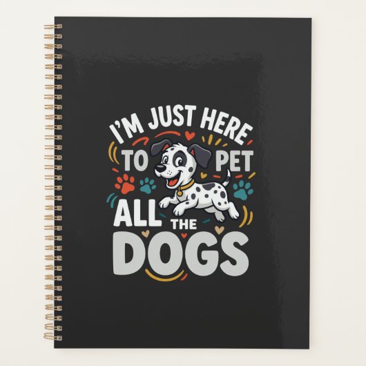 Grappige Honden Huisdier Liefhebber Vector Planner (Voorkant)