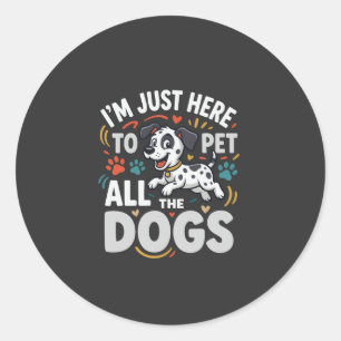 Grappige Honden Huisdier Liefhebber Vector Ronde Sticker
