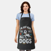 Grappige Honden Huisdier Liefhebber Vector Schort (Gedragen)
