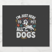 Grappige Honden Huisdier Liefhebber Vector Sparkling Wijnetiket (Enkel label)