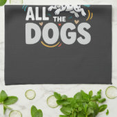 Grappige Honden Huisdier Liefhebber Vector Theedoek (Gevouwen)