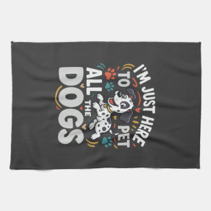 Grappige Honden Huisdier Liefhebber Vector Theedoek