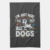 Grappige Honden Huisdier Liefhebber Vector Theedoek (Verticaal)