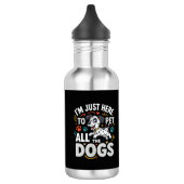 Grappige Honden Huisdier Liefhebber Vector Waterfles (Links)