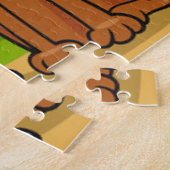 Grappige honden in park puzzel (Zijkant)
