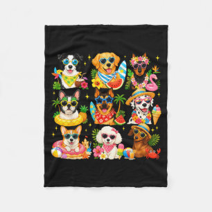 Grappige honden in zonnebril zomer strandvakantie fleece deken