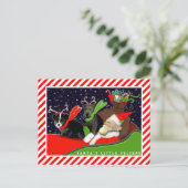 Grappige honden kerstkaarten feestdagenkaart (Staand voorkant)