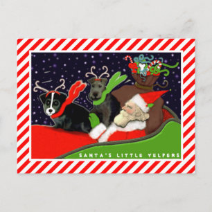 Grappige honden kerstkaarten feestdagenkaart