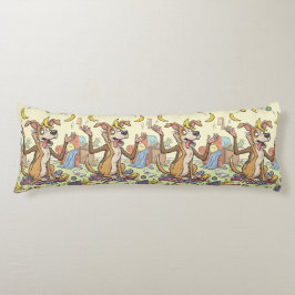 Grappige honden kunst body kussen – Whimsical woon