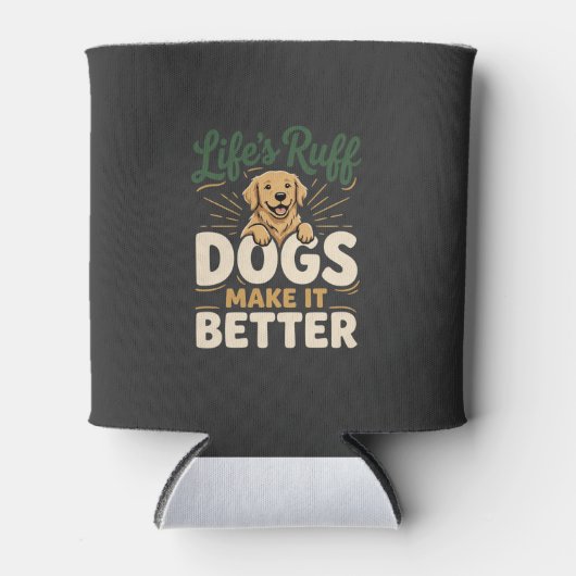 Grappige Honden Maken Het Beter Blikjeskoeler (Voorkant)