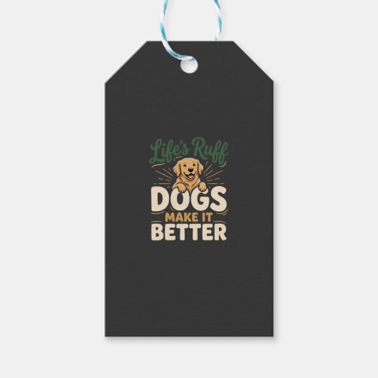 Grappige Honden Maken Het Beter Cadeaulabel (Voorkant)