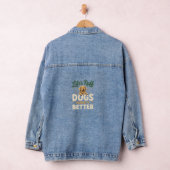 Grappige Honden Maken Het Beter Denim Jacket (Hangar)