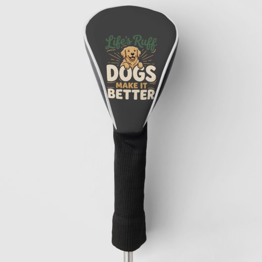 Grappige Honden Maken Het Beter Golfheadcover (Voorkant)