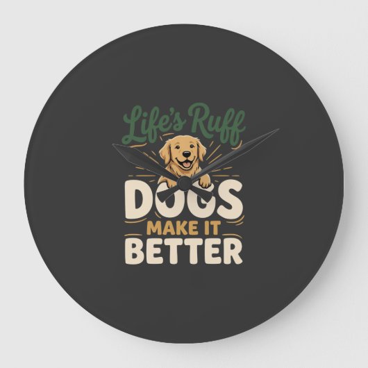Grappige Honden Maken Het Beter Grote Klok (Voorkant)