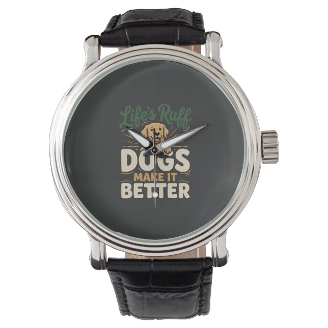 Grappige Honden Maken Het Beter Horloge (Voorkant)