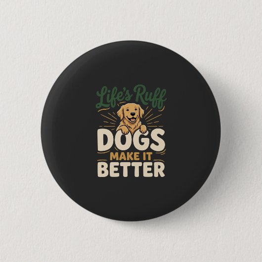 Grappige honden maken het beter ronde button 5,7 cm (Voorkant)