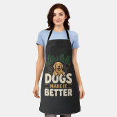Grappige Honden Maken Het Beter Schort (Gedragen)