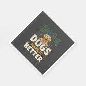 Grappige Honden Maken Het Beter Servet (Hoek)