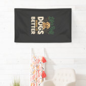 Grappige Honden Maken Het Beter Spandoek (Insitu)