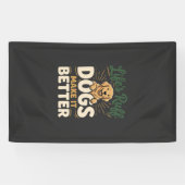 Grappige Honden Maken Het Beter Spandoek (Horizontaal)