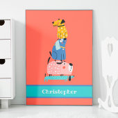 Grappige honden met naam kinderen poster