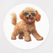 Grappige honden met zonnebril labels (Design 2)