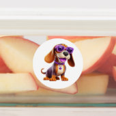 Grappige honden met zonnebril labels (Aangebracht)