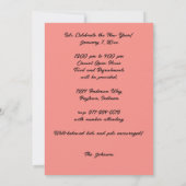 Grappige honden Nieuwjaars open huis feest uitnodi Kaart (Achterkant)