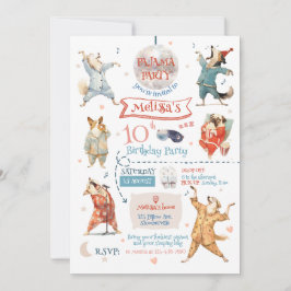 Grappige Honden Pyjama Party Uitnodiging Verjaarda