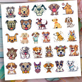 Grappige honden set 1 sticker