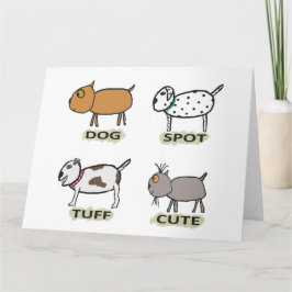 Grappige honden tekenen kaart