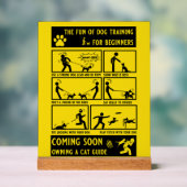Grappige honden training instructiehandleiding acryl bord (Neutraal)