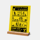 Grappige honden training instructiehandleiding acryl bord (Hoek)